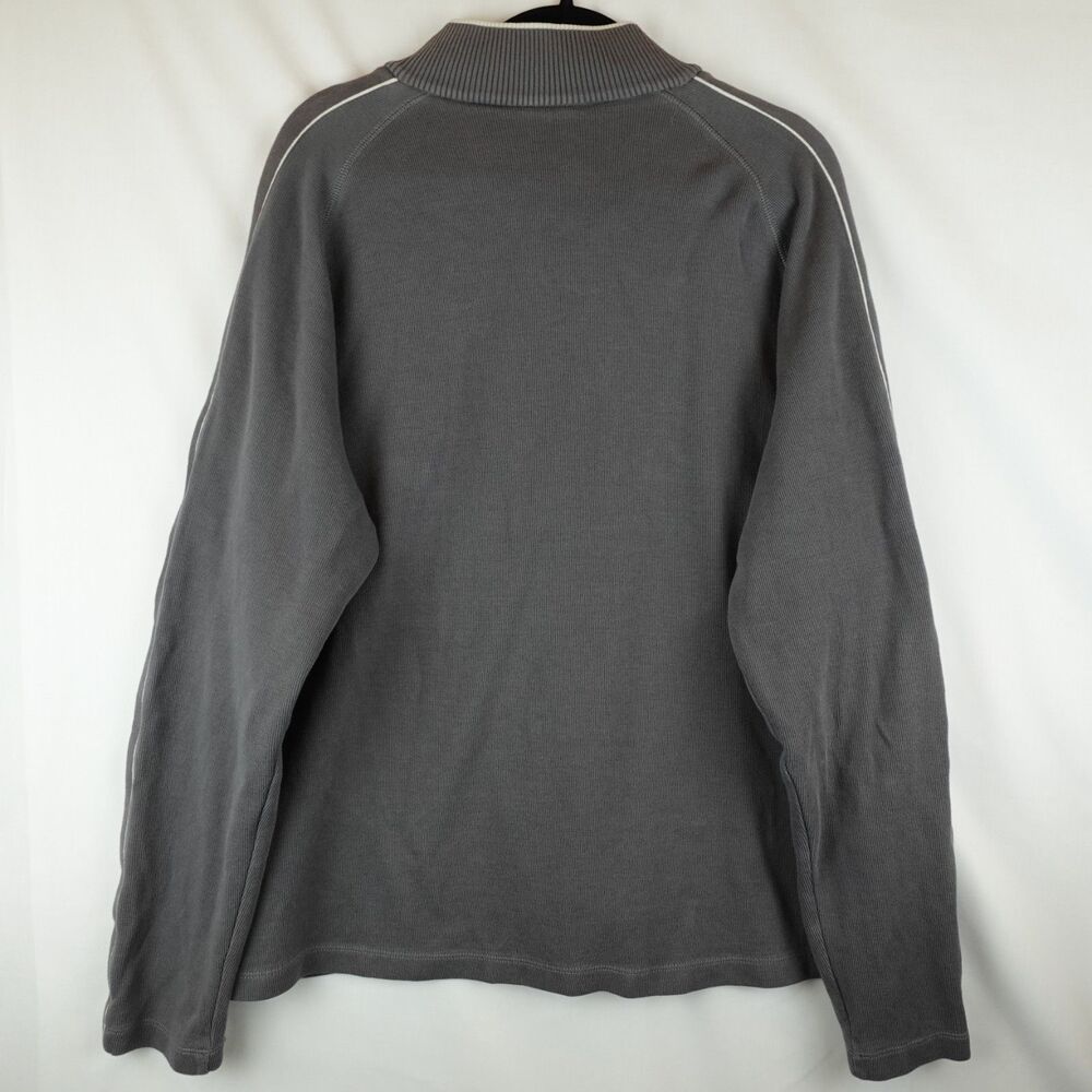 Hathaway Pullover Ribbed Knit Sweater Men's XXL Gray 1/4 Button Up Fall Golf - Picture 12 of 13